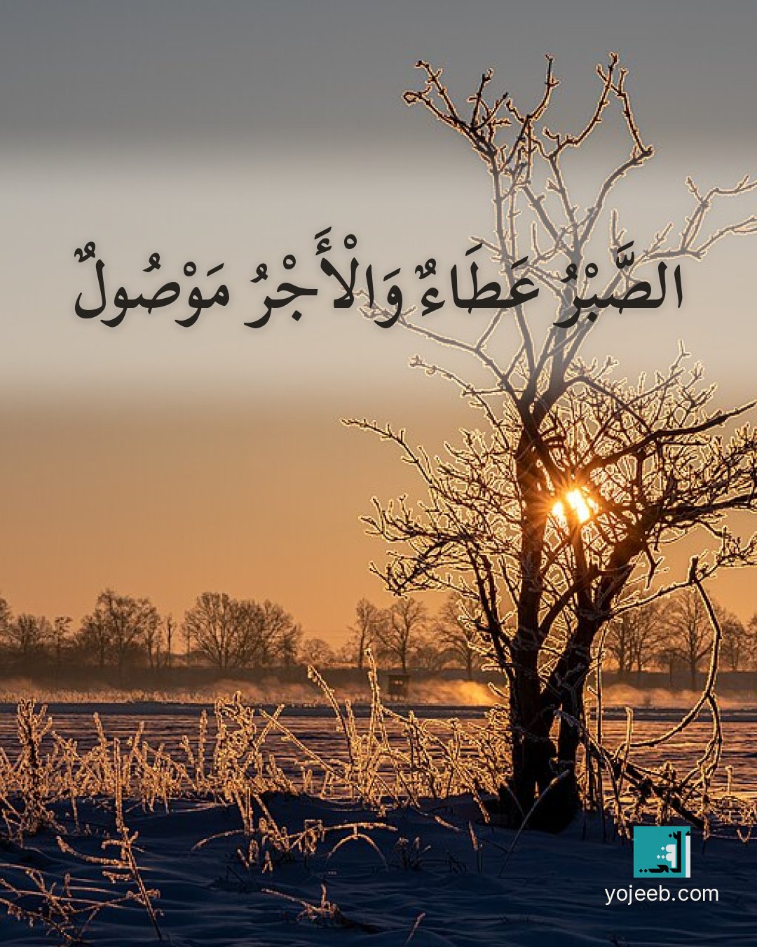 بطاقة عزاء ومواساة — الصبر عطاء والأجر موصول