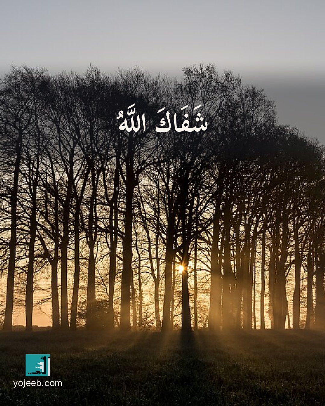 بطاقة دعاء للمريض — شفاك الله