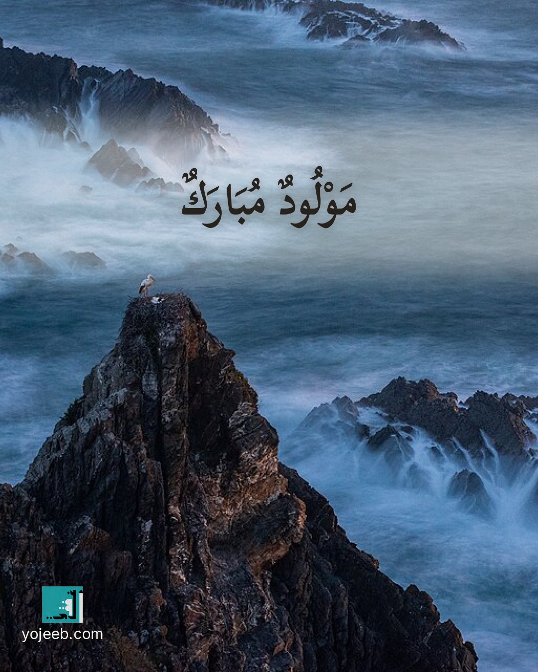 بطاقة تهنئة بالمولود — مولود مبارك