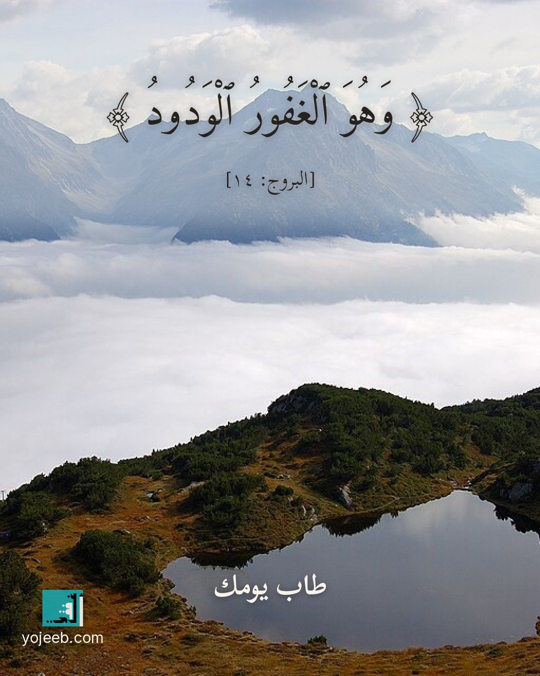 بطاقة آيات تريح القلب — وهو الغفور الودود