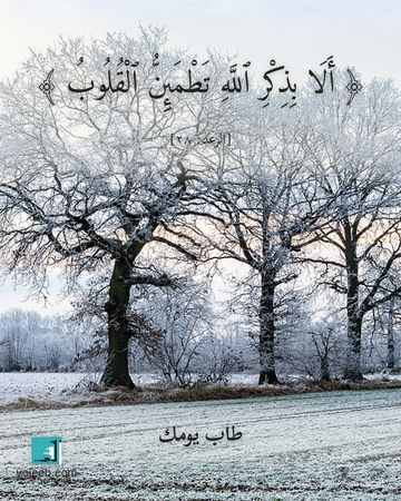 بطاقة آيات تريح القلب — ألا بذكر الله تطمئن القلوب